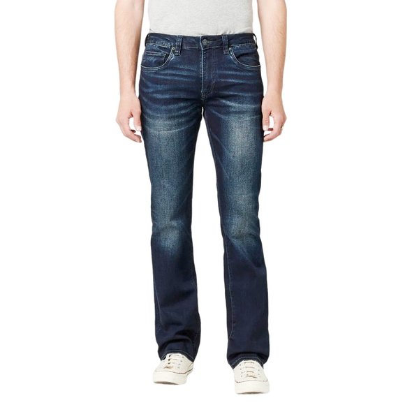 NWT Buffalo David Bitton men King Slim Boot Denim  blue Jeans stretch Size 40x30 - Picture 1 of 7